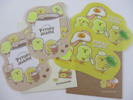 Cute Kawaii Mind Wave Chicks Chicken Little Cafe Omelette Letter Sets - Stationery Writing Paper Envelope Penpal Cheap