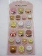 Cute Kawaii MW - Animals Sweets Factory Series - Cream Puff Puffy Sponge Sticker Sheet For Cheap