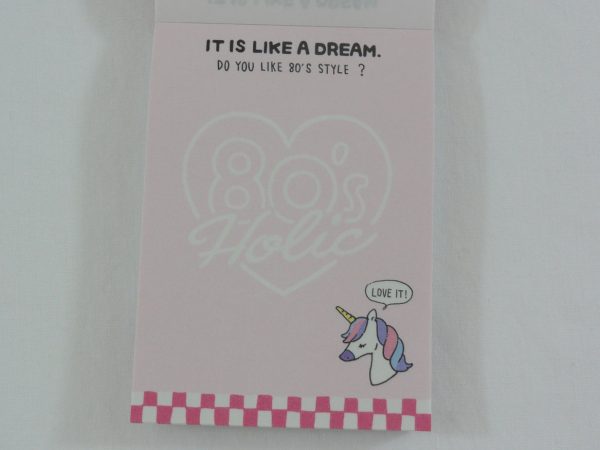 Cute Kawaii Crux Unicorn Like A Dream Mini Notepad   Memo Pad - Stationery Designer Paper Collection For Sale