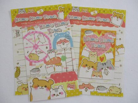 Cute Kawaii Crux Hamu Hamu Town Hamster Mini Letter Sets - B - Rare For Discount