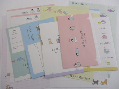 Cute Kawaii Crux Dog Hedgehog Otter Shark Letter Sets Stationery - writing paper envelope Cheap