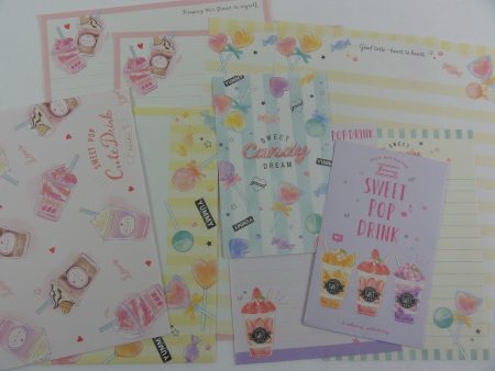 Cute Kawaii Kamio Candy Sweet Pop Drink Letter Sets - Stationery Writing Paper Envelope Penpal For Cheap