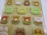 Cute Kawaii MW - Animals Sweets Factory Series - Warm Bread Burger Puffy Sponge Sticker Sheet Online now