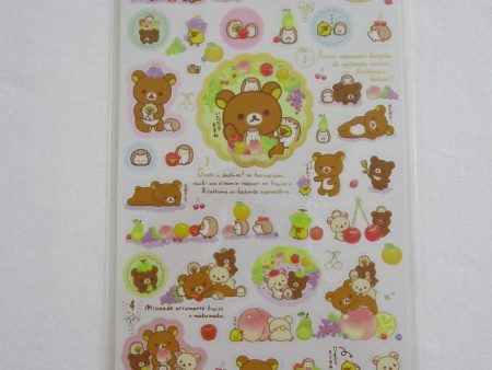 Cute Kawaii San-X Rilakkuma Bear Fruits Sticker Sheet 2020 - A - for Planner Journal Scrapbook Craft Online