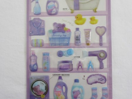 Cute Kawaii Crux Pick Me Sticker Sheet - Purple - Bath Clean Laundry Wash - for Journal Planner Craft Sale