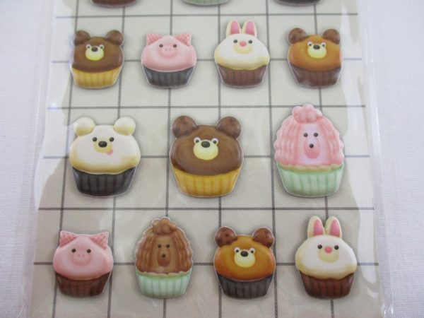 Cute Kawaii MW - Animals Sweets Factory Series - Brownie Muffins Puffy Sponge Sticker Sheet Online