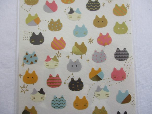 Cute Kawaii Mind Wave Cat Kitten Sticker Sheet - for Journal Planner Craft Scrapbook Notebook Organizer Supply