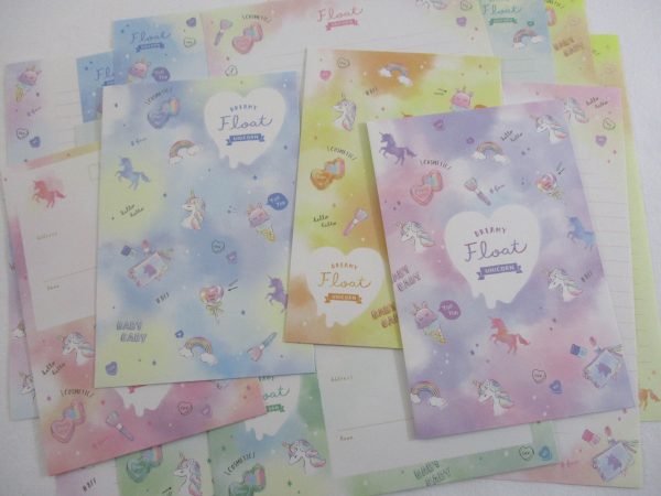 Cute Kawaii Crux Dreamy Float Unicorn Letter Sets Stationery - writing paper envelope Hot on Sale