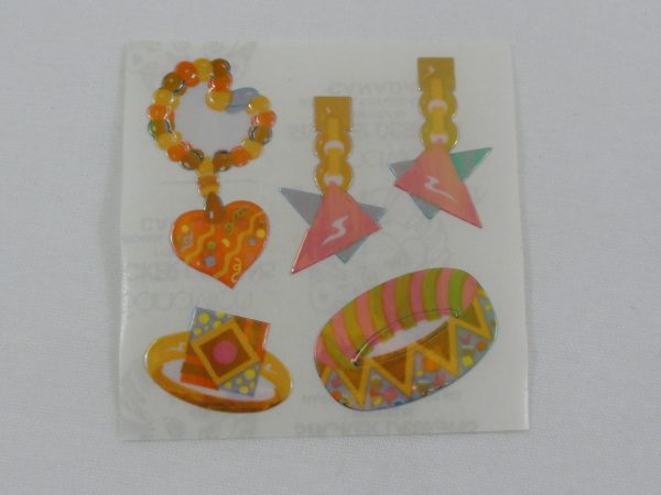 Sandylion Earring Jewelry Pearly   Opalescent Sticker Sheet   Module - Vintage & Collectible Discount