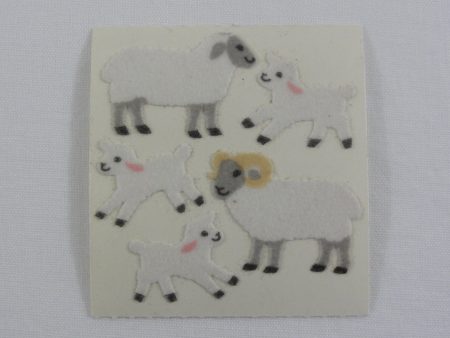 Sandylion Lamb Fuzzy Sticker Sheet   Module - Vintage & Collectible For Sale