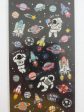 Cute Kawaii Mind Wave Space Planet Astronaut Stars Comet Universe Sticker Sheet - for Journal Planner Craft Scrapbook Organizer Calendar Notebook on Sale