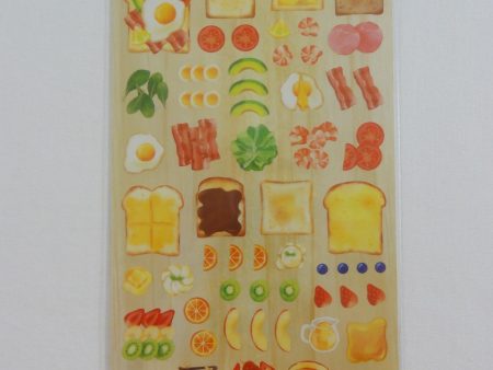 Cute Kawaii Mindwave Food Create Your Own Custom Kitchen Sticker Sheet - A - Sandwich Breakfast - for Journal Planner Craft on Sale