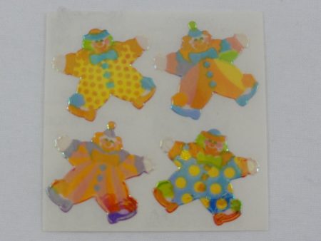 Sandylion Clowns Pearly   Opalescent Sticker Sheet   Module - Vintage & Collectible Supply