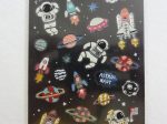 Cute Kawaii Mind Wave Space Planet Astronaut Stars Comet Universe Sticker Sheet - for Journal Planner Craft Scrapbook Organizer Calendar Notebook on Sale