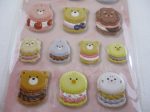 Cute Kawaii MW - Animals Sweets Factory Series - Cream Puff Puffy Sponge Sticker Sheet For Cheap