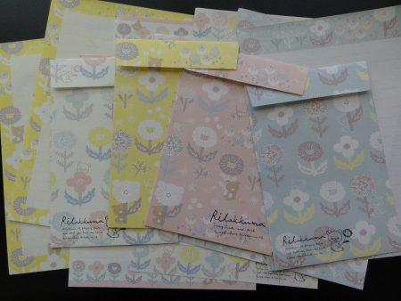 z San-X Rilakkuma Bear Flower Garden Hide and Seek Letter Sets Sale