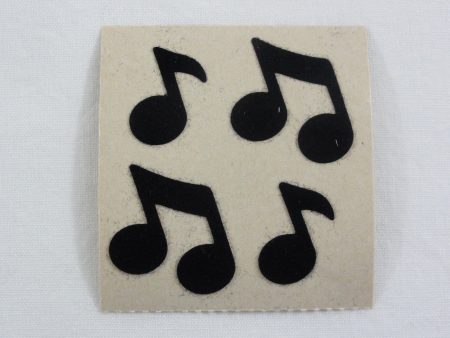 Sandylion Music Notes Fuzzy Sticker Sheet   Module - Vintage & Collectible Online Sale