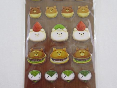 Cute Kawaii MW - Animals Sweets Factory Series - Mochi and Sweet Pancakes Puffy Sponge Sticker Sheet Sale