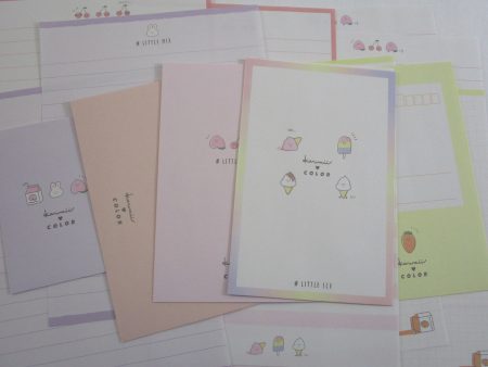 Cute Kawaii Kamio Little Fruits Cherry Ice Cream Milk Letter Sets Stationery - writing paper envelope For Discount