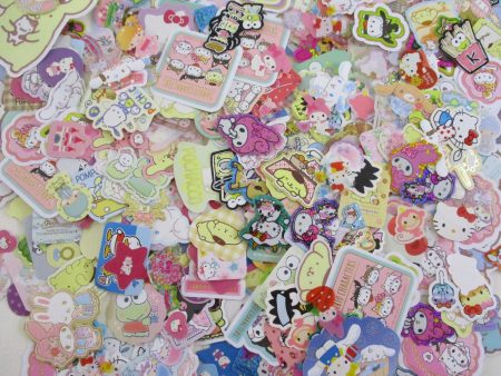 Grab Bag Stickers: 40 pcs Sanrio My Melody, Purin, Little Twin Stars, Hello Kitty, Pochacco, Keroppi, Kuromi, Tuxedosam, Cinnamoroll destash lot pre-owned Cheap