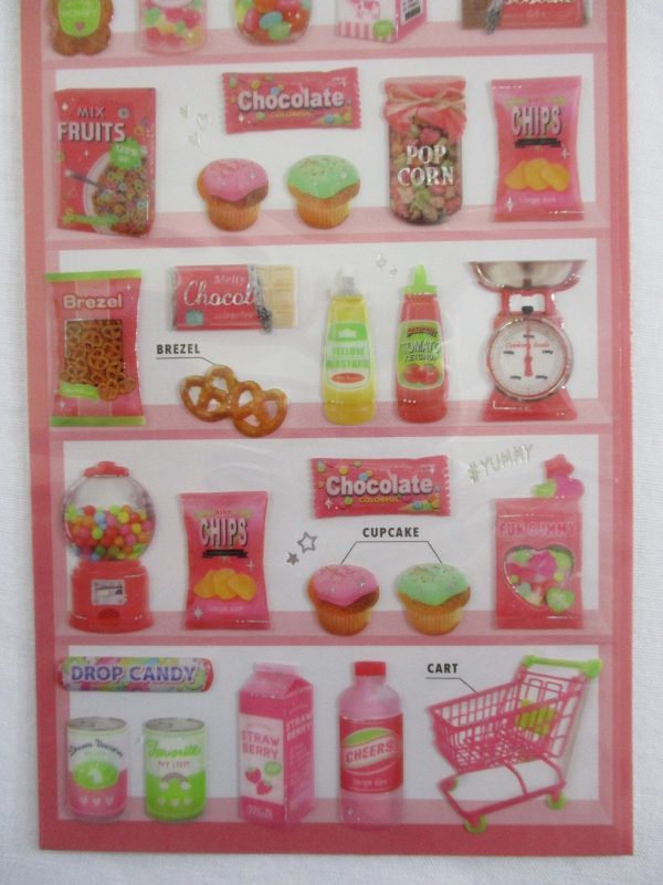 Cute Kawaii Crux Pick Me Sticker Sheet - Red - Market Pantry Strawberry Milk Pretzel Candy - for Journal Planner Craft Online Hot Sale