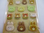 Cute Kawaii MW - Animals Sweets Factory Series - Warm Bread Burger Puffy Sponge Sticker Sheet Online now