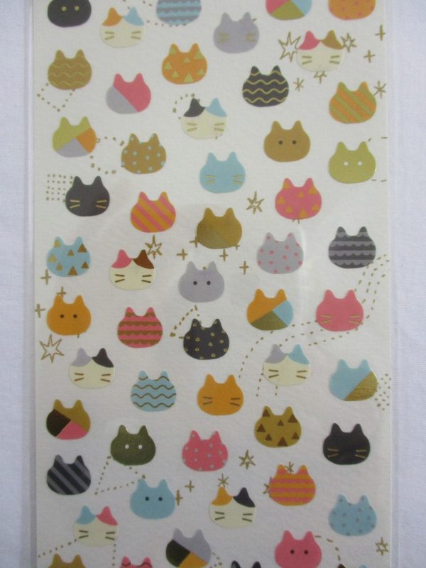 Cute Kawaii Mind Wave Cat Kitten Sticker Sheet - for Journal Planner Craft Scrapbook Notebook Organizer Supply