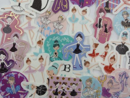 Ballerina Ballet Dance Flake Stickers - 32 pcs Supply