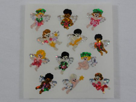 Sandylion Angels Glitter Sticker Sheet   Module - Vintage & Collectible on Sale