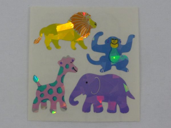 Sandylion Safari Animals Prismatic Sticker Sheet   Module - Vintage & Collectible Discount