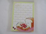 Cute Kawaii Crux Bread Egg Cheese Breakfast Mini Notepad   Memo Pad - Stationery Design Writing Collection Discount