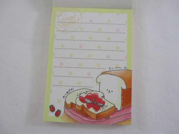 Cute Kawaii Crux Bread Egg Cheese Breakfast Mini Notepad   Memo Pad - Stationery Design Writing Collection Discount