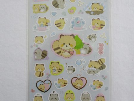 Cute Kawaii San-X Kokoro Araiguma Raccoon Sticker Sheet 2020 - B - for Planner Journal Scrapbook Craft Supply