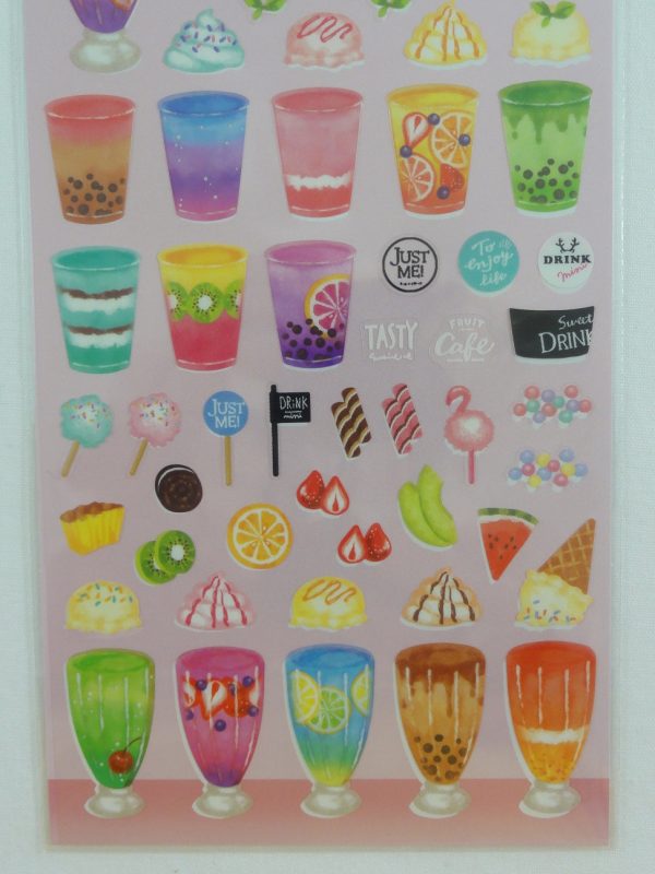 Cute Kawaii Mindwave Food Create Your Own Custom Kitchen Sticker Sheet - B - Drinks Bubble Tea- for Journal Planner Craft For Cheap