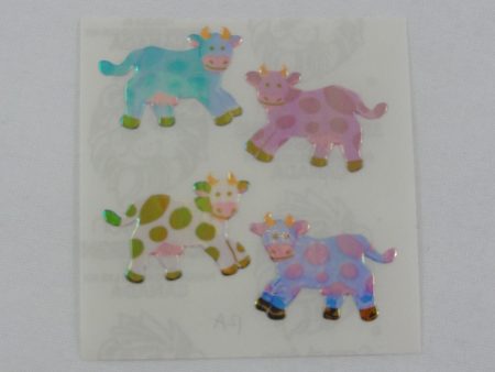 Sandylion Cows Pearly   Opalescent Sticker Sheet   Module - Vintage & Collectible Discount