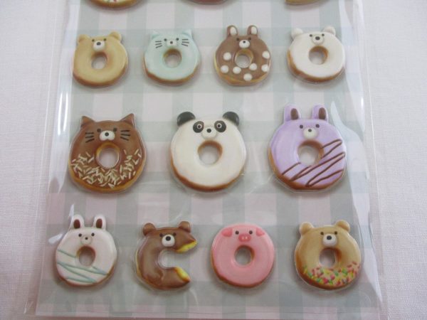 Cute Kawaii MW - Animals Sweets Factory Series - Donuts Puffy Sponge Sticker Sheet Hot on Sale