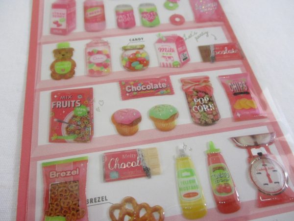 Cute Kawaii Crux Pick Me Sticker Sheet - Red - Market Pantry Strawberry Milk Pretzel Candy - for Journal Planner Craft Online Hot Sale