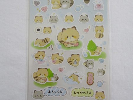 Cute Kawaii San-X Kokoro Araiguma Raccoon Sticker Sheet 2020 - A - for Planner Journal Scrapbook Craft Online Hot Sale