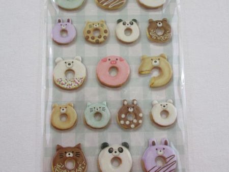 Cute Kawaii MW - Animals Sweets Factory Series - Donuts Puffy Sponge Sticker Sheet Hot on Sale