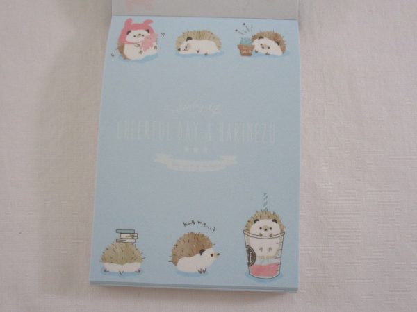 Cute Kawaii Q-Lia Hedgehog Cheerful Day Harinezu Mini Notepad   Memo Pad - Stationery Design Writing Collection For Discount