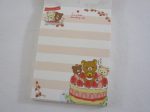 Cute Kawaii San-X Rilakkuma Bear Strawberry Mini Notepad   Memo Pad - B - Stationery Writing Message Online