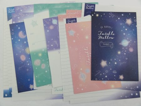 Crux Colorful Twinkle Mellow Star Night Letter Sets - Stationery Writing Paper Envelope For Discount