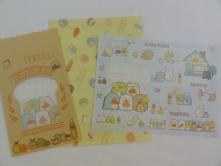 Cute Kawaii San-X Sumikko Gurashi Letter Set - 2019 Baker Bread B - Writing Paper Envelope Stationery Penpal Supply