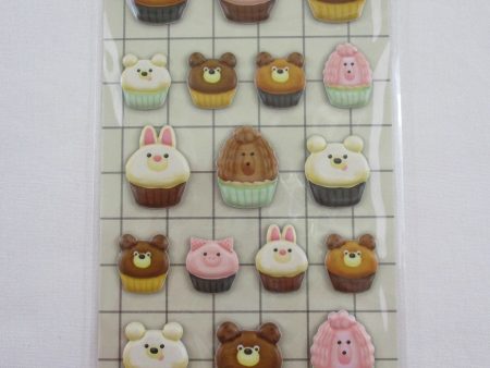 Cute Kawaii MW - Animals Sweets Factory Series - Brownie Muffins Puffy Sponge Sticker Sheet Online