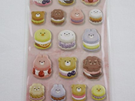 Cute Kawaii MW - Animals Sweets Factory Series - Cream Puff Puffy Sponge Sticker Sheet For Cheap