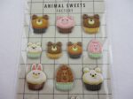 Cute Kawaii MW - Animals Sweets Factory Series - Brownie Muffins Puffy Sponge Sticker Sheet Online