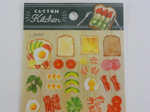 Cute Kawaii Mindwave Food Create Your Own Custom Kitchen Sticker Sheet - A - Sandwich Breakfast - for Journal Planner Craft on Sale