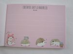 Cute Kawaii Q-Lia Hedgehog Cheerful Day Harinezu Mini Notepad   Memo Pad - Stationery Design Writing Collection For Discount