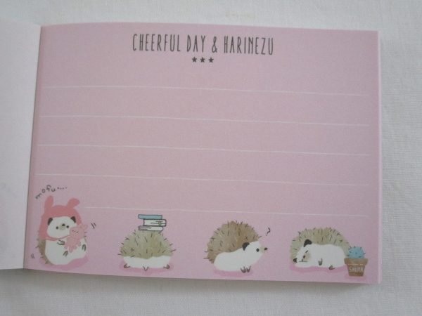 Cute Kawaii Q-Lia Hedgehog Cheerful Day Harinezu Mini Notepad   Memo Pad - Stationery Design Writing Collection For Discount