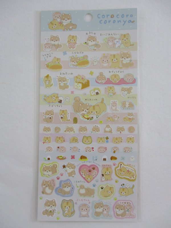 Cute Kawaii San-X CorocorocoroNya Cat Sticker Sheet 2020 - A - for Planner Journal Scrapbook Craft on Sale